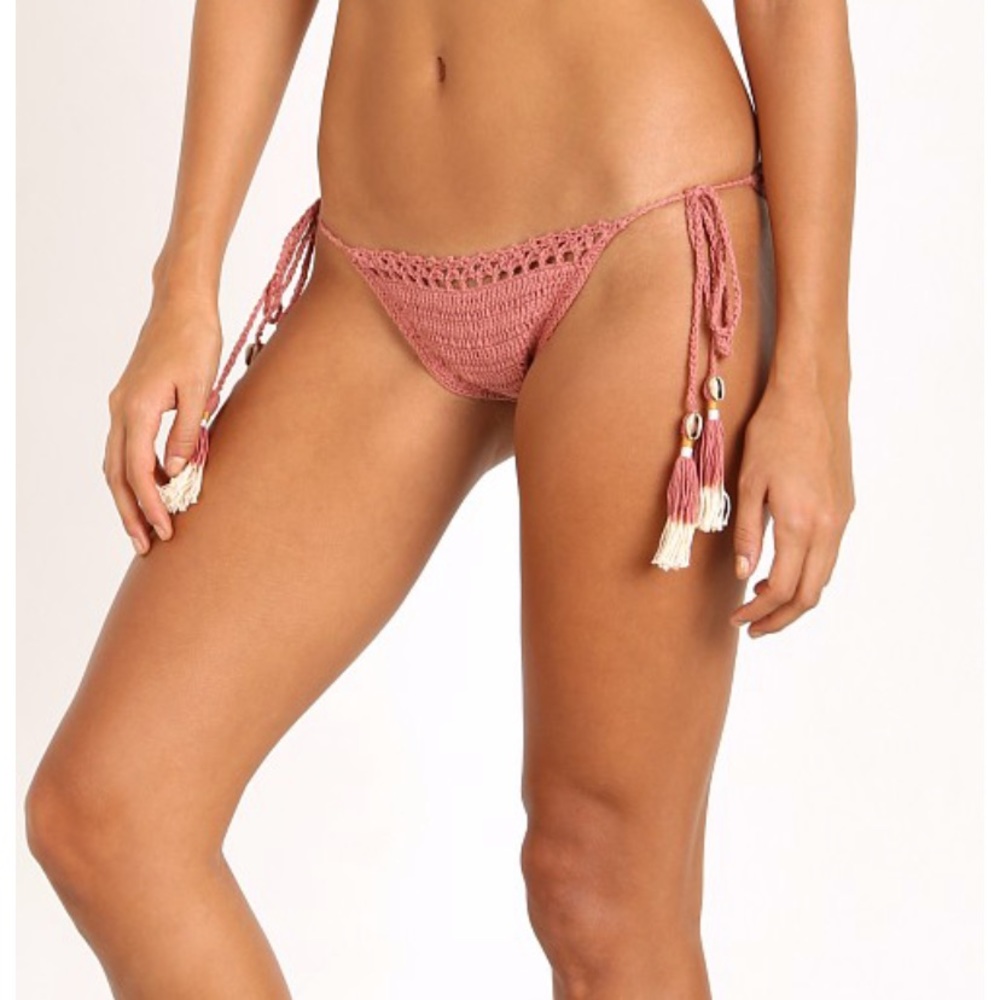 SHEMADEME Side Tie Crochet Bikini Bottom